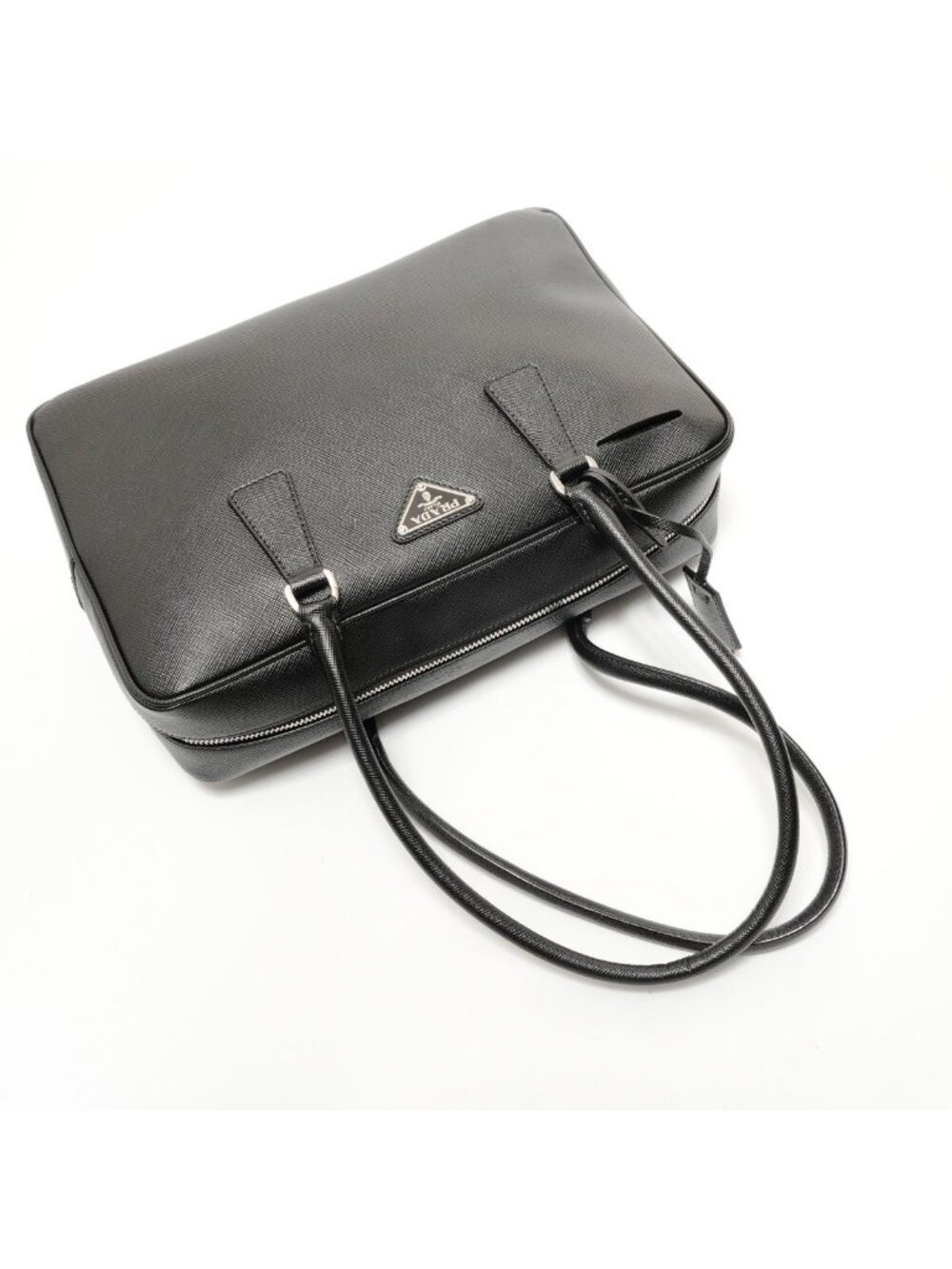 Prada Shoulder Bag Tessuto Gaffre Saffiano Leather - Picture 8 of 10